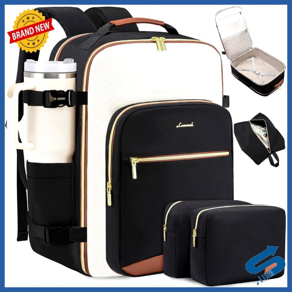 Large Travel Backpack 40L Carry On Airline Approved Laptop Compartment